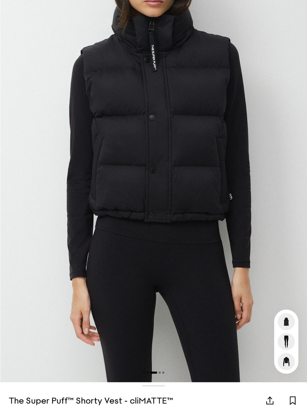Super puff vest cropped